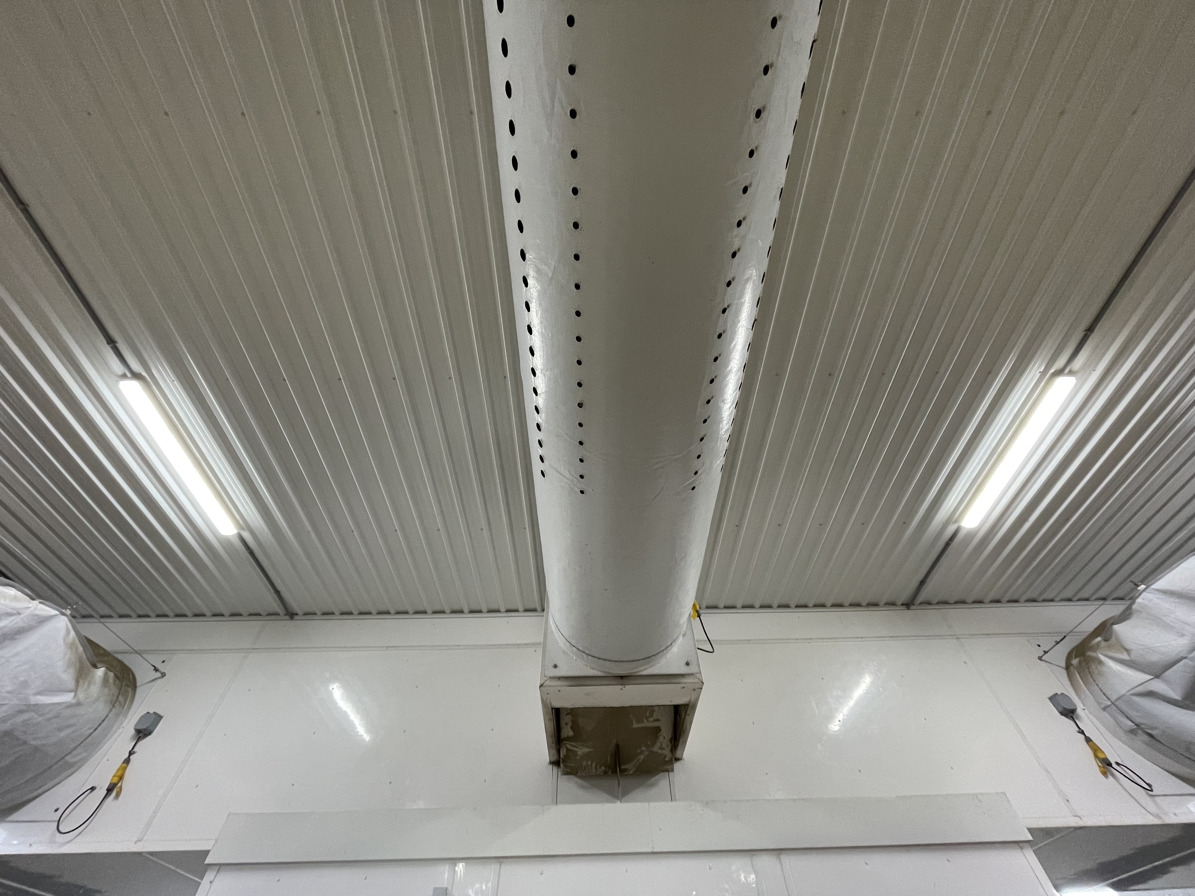 positive pressure livestock ventilation tube diffuser